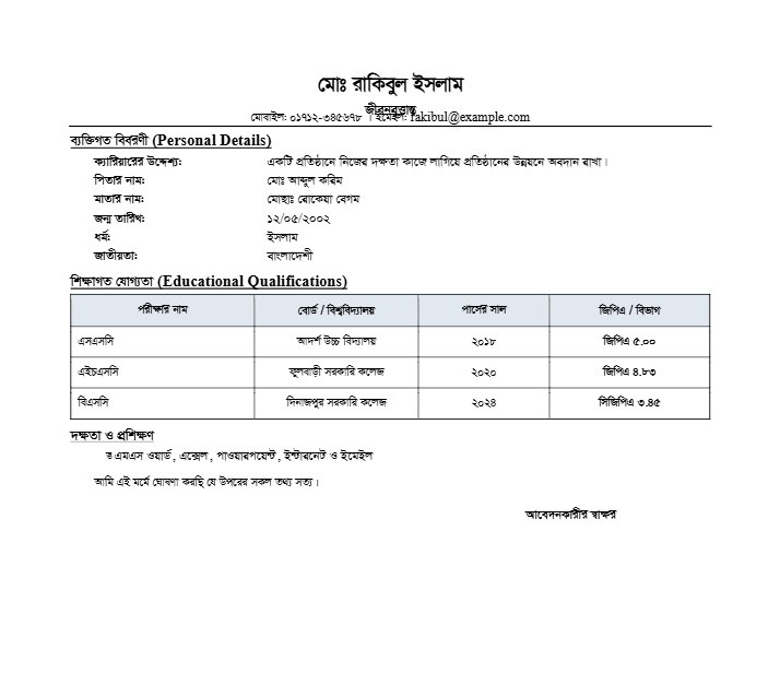 জীবনবৃত্তান্ত